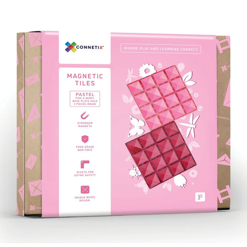 CONNETIX - 2 Piece Pink & Berry Base Plate Pack